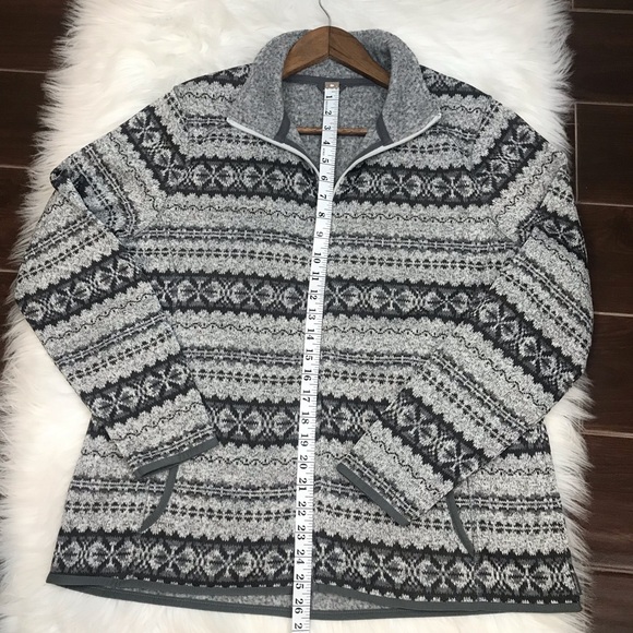 Eddie Bauer Women's Full Zip Jacket XL Gray Nordic Athletic Fit Pockets … - Picture 5 of 6